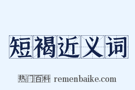 短褐近义词是什么意思的图片